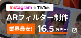 Instagram & TikTok ARフィルター制作【業界最安！】15.6万円～